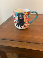 Anthropologie Sweet Ruby Black Labrador Dog Floral Mug – Jay McClellan Studio