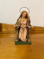Vintage Italian Papier Mache Mary Nativity Figure Replacement Piece