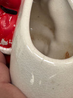 Vintage Ceramic Santa Planter-Vase or Candy Cane Holder