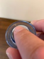 Vintage MCM Blue Glass Bottle Decanter Grapes Design