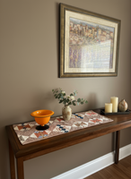 Vintage Czech Glass Halloween Hues Yellow-Orange Black Stem Bowl-Vase