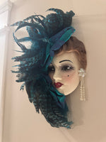 Vintage Art Deco Bohemian Style Ceramic Mask Wall Decor