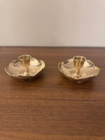 Vintage Brass Candlestick-Holder Set of 2