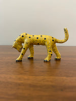 Brass Enameled Cloisonne Cheetah Figurine