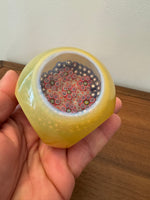 Murano Faceted Millefiori Blown Glass Handmade Paperweight