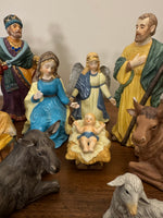 Vintage Porcelain Nativity Set of 12 Pieces