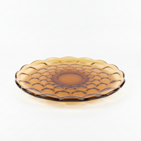 Vintage Amber Glass Imperial Platter