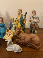 Vintage Porcelain Nativity Set of 12 Pieces