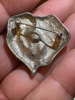 MFA Sterling Silver Pearl Flower Brooch Pin