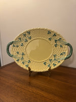 Vintage Portuguese Clover Leaves Bordallo Pinheiro Oval Serving Platter