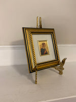 Vintage Italian 23kt Gold Leaf Miniature Reproduction of Master Piece Madonna