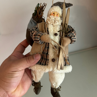 Christmas Vintage Santa Claus Farm-house Rustic Ornament