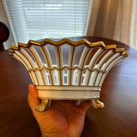 Portuguese Vintage Regency-style Porcelain Centerpiece Bowl