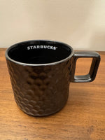 Starbucks Porcelain Shiny Glossy Black Glass Coffee Mug 14 oz