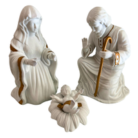 Hand-crafted 3 Pcs Porcelain Nativity Set