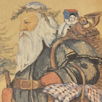 Vintage Hand-painted Santa Claus St. Nicholas Father of Christmas