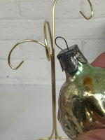 Vintage USSR Blown Glass Funny Double Faces Christmas Ornament