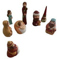 Vintage Mini Porcelain Nativity Set of 8 Pieces