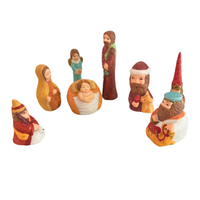 Vintage Mini Porcelain Nativity Set of 8 Pieces