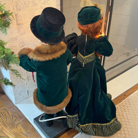 Vintage Traditions Marionette Animated Motion Victorian Caroler Couple