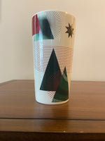 Starbucks 2014 Holiday Red Starburst Fireworks 12 oz Ceramic Mug