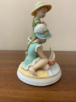 Vintage Holly Hobbie Porcelain Figurine Sunshine Fun Time Designers Collection