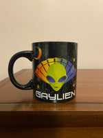 Vintage GAYLIEN Rainbow Alien Mug – Colorful UFO Space Design