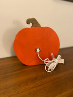 Lighted Wooden Halloween Decor Jack-O'-Lantern