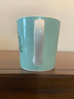 Starbucks 2019 Christmas Holiday Mug 12 oz – Mint Green Pink Birds Holly Wreath