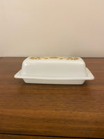 Pyrex Butterdish Butterfly Gold Design 72-B
