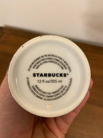 Starbucks 12 oz Porcelain Tumbler Mug with Lid Mermaid Design