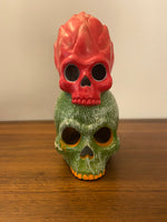Dragon Fruit Cantaloupe Skulls Halloween Decor