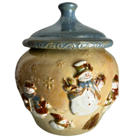 Cookie Jar Vintage Stoneware St. Nicholas Square