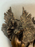 Vintage JJ Sparkling Pegasus Brooch