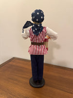 4th Of July Americana Patriotic Drummer-Flag Bearer Figurine Set of 2