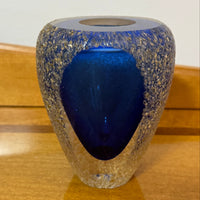 Cobalt Blue Glass Art Vase