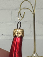 Vintage Blown Mercury Glass Patriotic Christmas Pipe Ornament – Made in Czechoslovakia READ