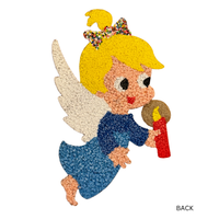 Melted Plastic Popcorn Holiday Wall-Windows Decor Angel