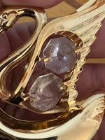 Swan Figure 24k Gold-plated Decorated with Crystals Figurine