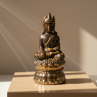 Vintage Ceramic Tibet Shakyamuni Tathagata Buddhist Figure Statue