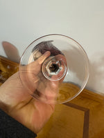 Vintage Ruby Crystal D'Arques-Durand Wine Goblets Set of 6