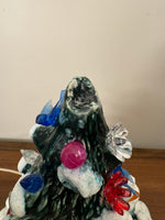 Ceramic Vintage Xmas Tree with Plastic Lights