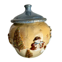 Cookie Jar Vintage Stoneware St. Nicholas Square