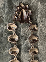 Vintage Orange Enamel Metal Fashion-Costume Necklace