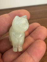 Vintage Jade Cat Kitten Figurine