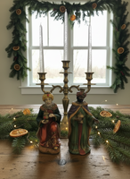 Vintage Holiday Time Porcelain Nativity Set of 12 Pieces