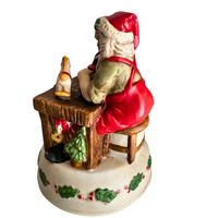 Enesco Vintage Musical Box Santa Making Toys