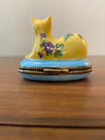 Vintage Limoges Porcelain Trinket Box Hand Painted in France