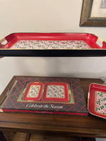 Vintage Laquer Christmas 3 Trays