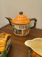 Vintage Beswick English Pottery Ware Country Cottage Teapot and Creamer Set
